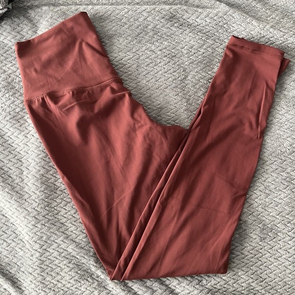 Sunzel Workout Leggings for Women, Squat Proof High Waisted Yoga Pants Maroon S - Picture 5 of 5